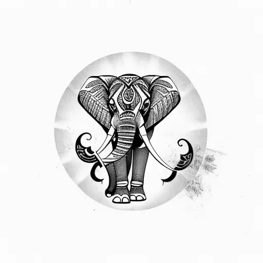 Elephant Happy Clear Lines Forearm Length