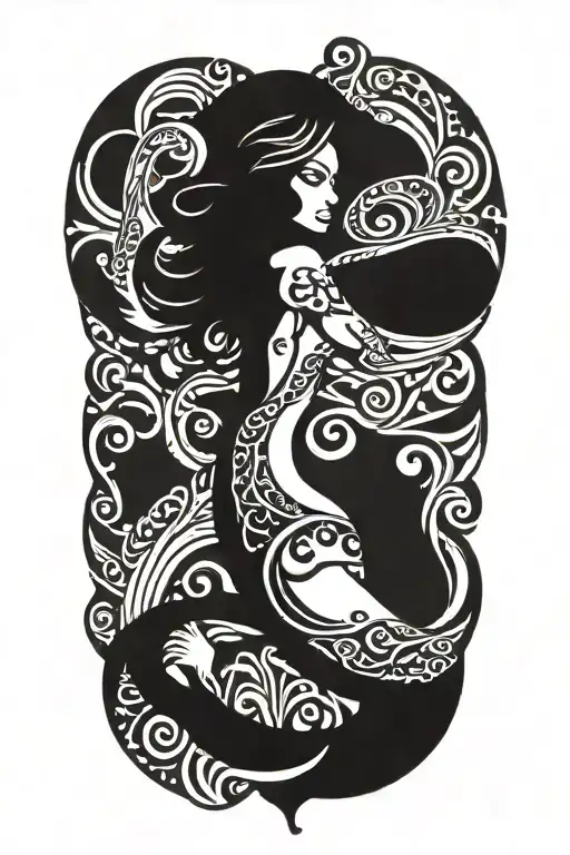 Nude Mermaid Swimming