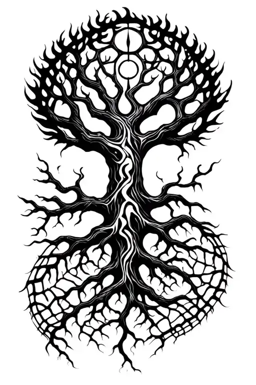 Web Of Wyrd And Yggdrasil Tree Root Tree