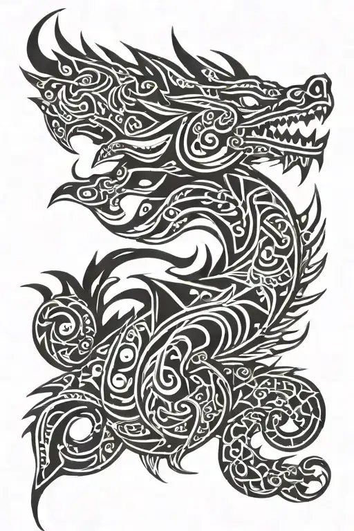 Tribal Aztec Dragon