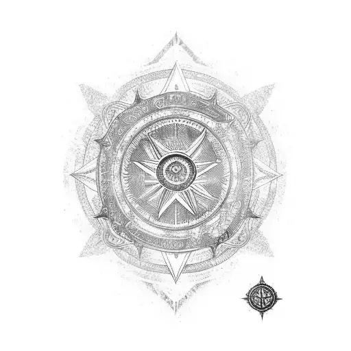 Freya Wolf Lightning Norse Compass Arm Sleeve