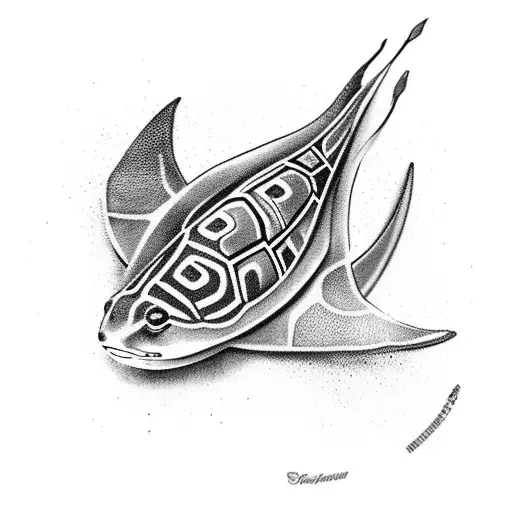 Stingray With Turtle