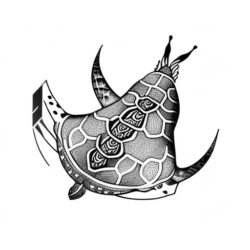 Stingray With Turtle