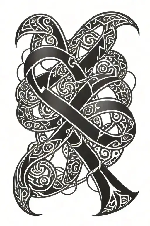 Cancer Survivor Ribbon Intertwined