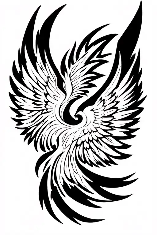 Phoenix With Deployed Wings