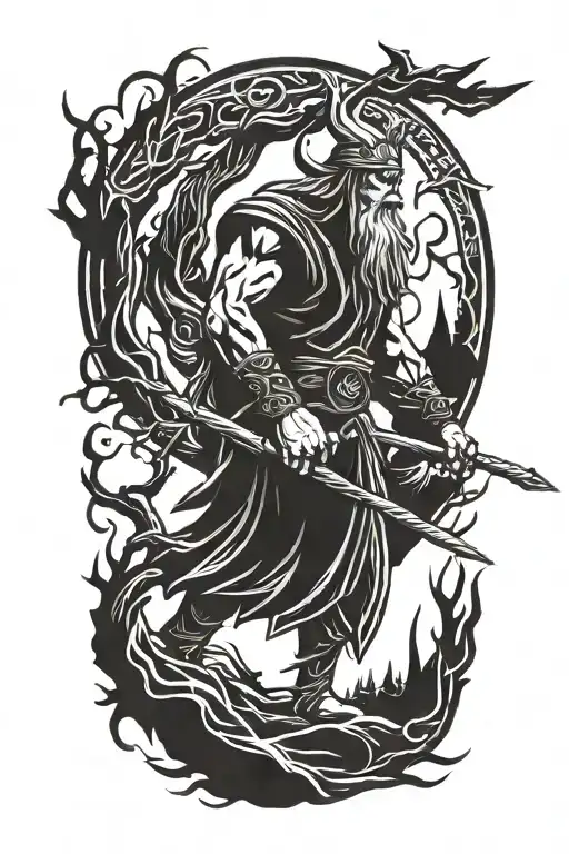 Odin On Tree With Spear In His Side