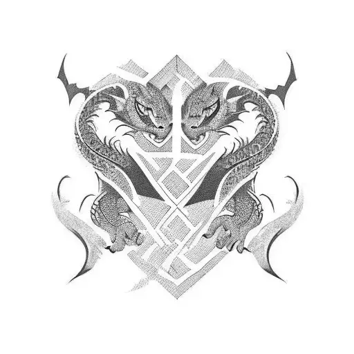 Black Panter With Dragon