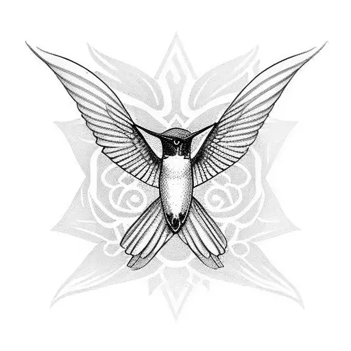 Letters J And C In Hummingbird Shape