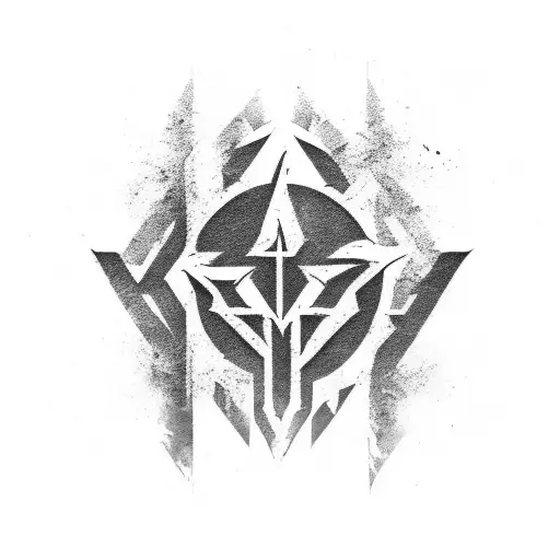 Abstract Black Metal Band Name Font Style Text That Says Enby