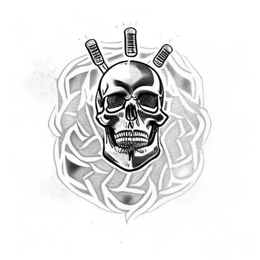 A Skull With Crossed Welding Torches And The Phrase 'Death Before Dishonor'