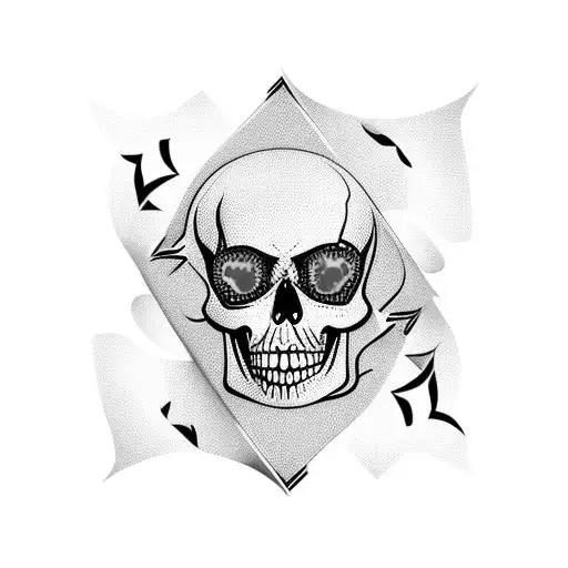 Card And Skull Sleeve