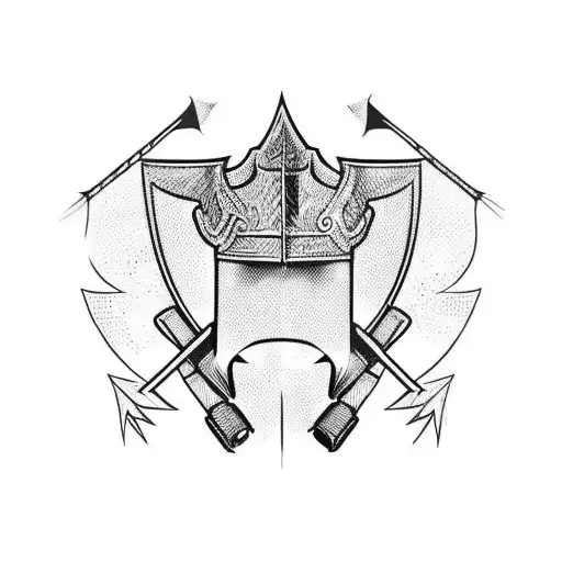 Knight Whit Arrow Treu His Visor