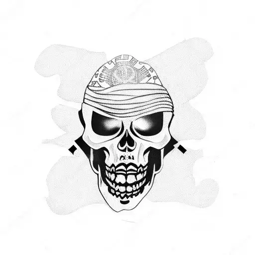 Pirate Flag With Black Dahlia