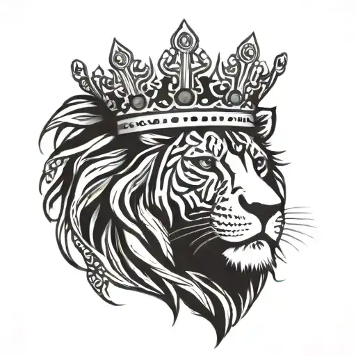 Lion Wearing A Crown