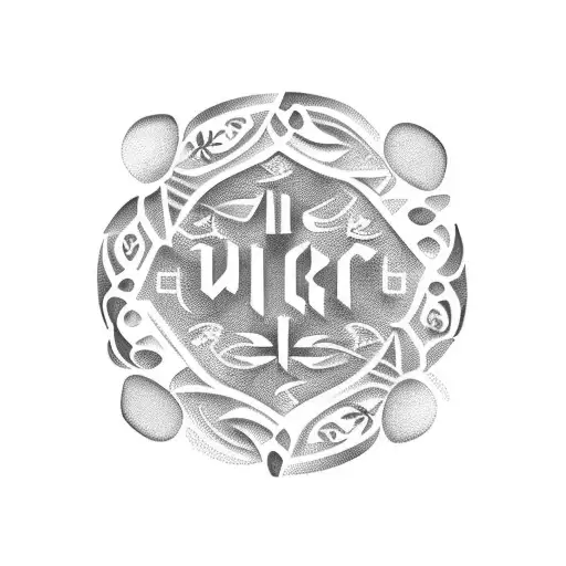 The Word Lorenzo Rounded By Flowers