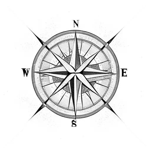 Compass With Libra Sign