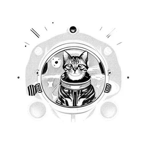 Cat In Space With Astronaut Suit