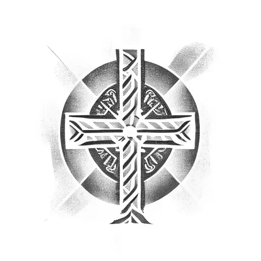 Kayak Down A Mountain With A Christian Cross