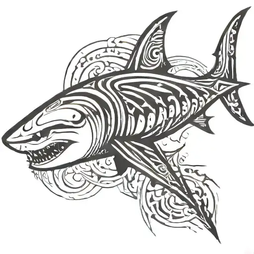 Great White Shark Swimming