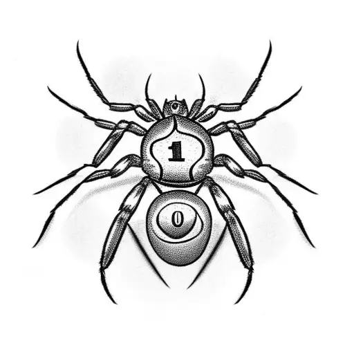Spider With The Number 0 On His Back