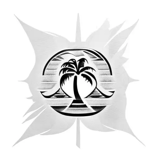 Polynesian Tattoo Palm Tree