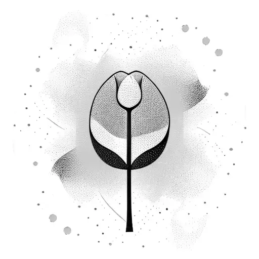 Minimalist Abstract Full Tulip