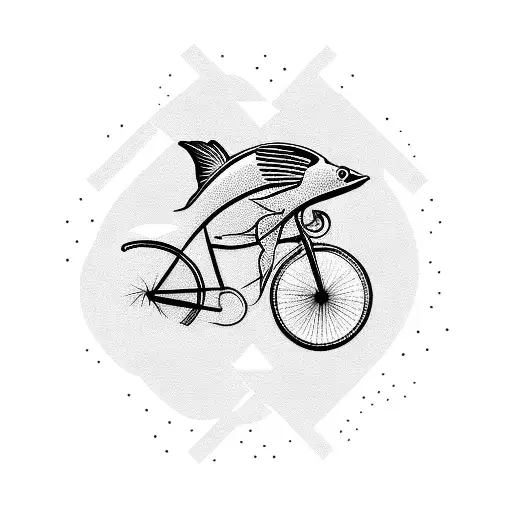 Fish Pedaling Bicycle Minimalist