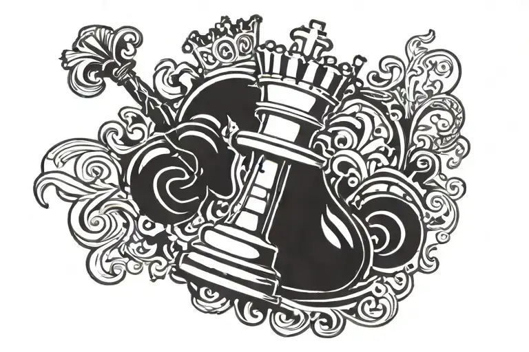 Chess King Piece Grave