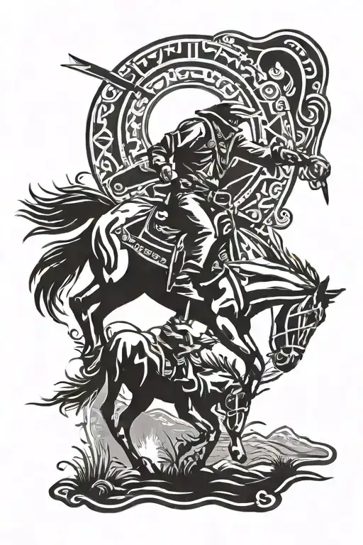 Western Cowboy Scene Inspired