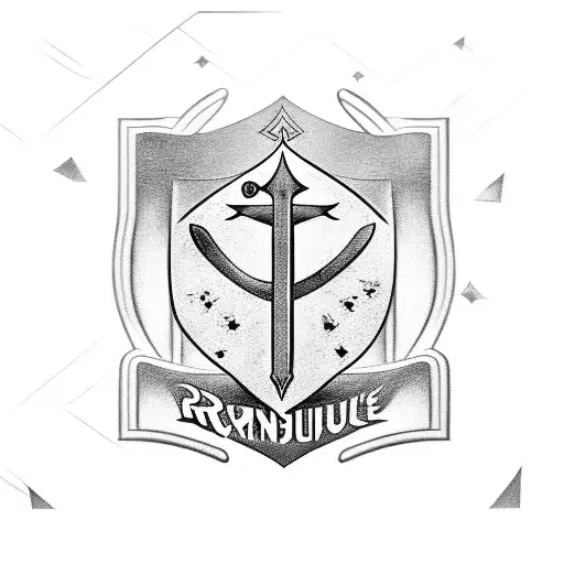 Excalibur With Runes Black Color 4K