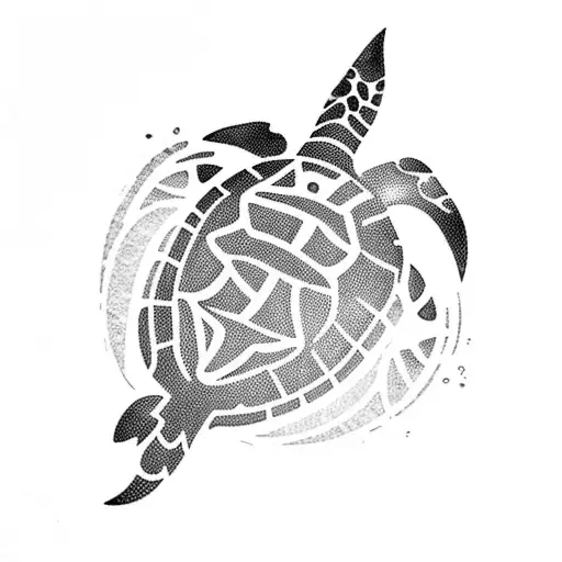 Scuba Diver And Ssea Turtle