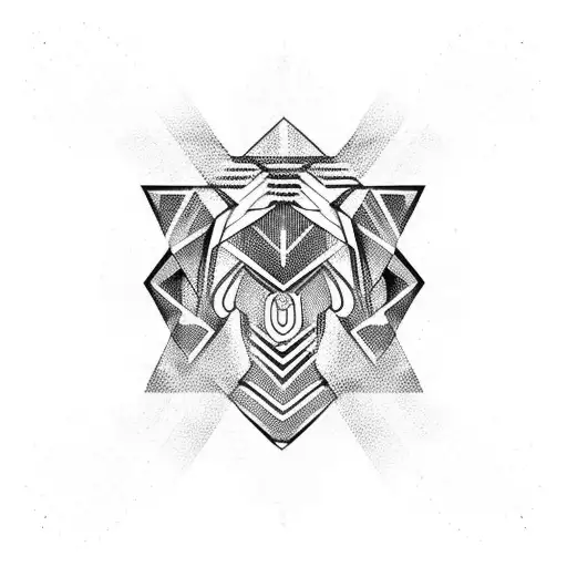 Shoulder Black Thick Lines Abstract