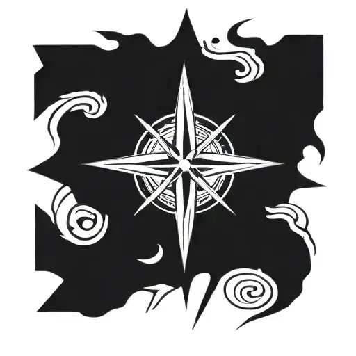 Compass With Initials Hmdm