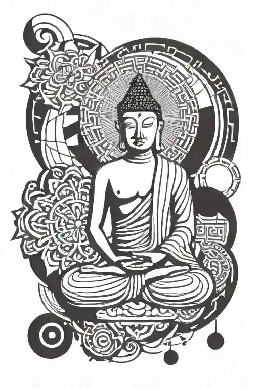 Geometric Buddha Inner Peace