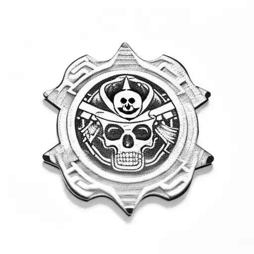 Cursed Aztec Coin With Straw Hat Pirate Logo