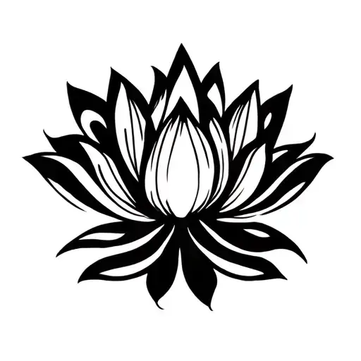 Lotus Flower With 2 Intertwined
