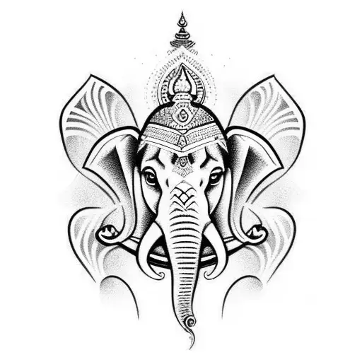 Ganesha With Blessed Word