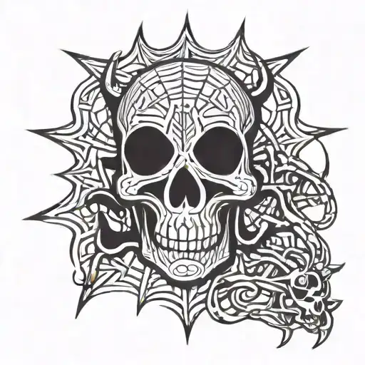 Spider Withe Skull
