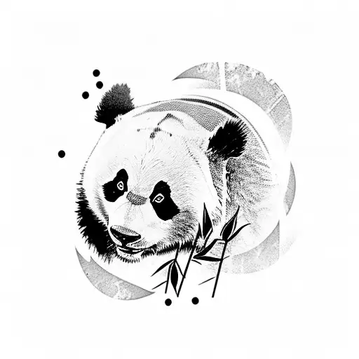 Tribal Panda Outline