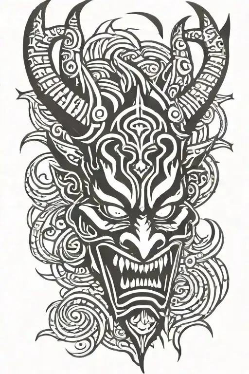 Scary Oni Mask