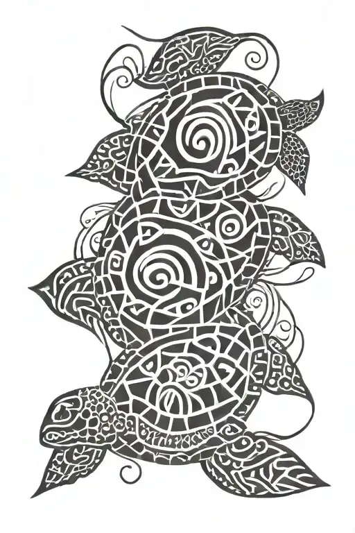 Turtle Fin One Line Small