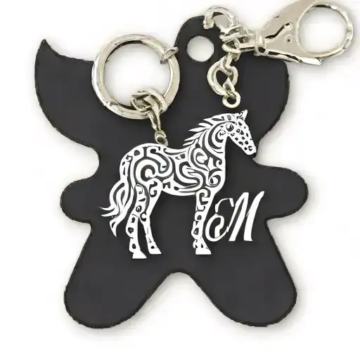 Mom Written On An Appaloosa Horse Key Chain