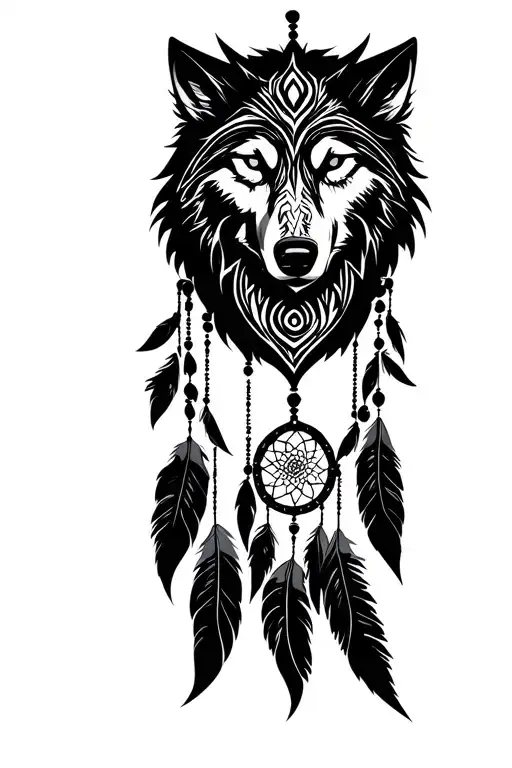 Wolf Dreamcatcher Intertwined