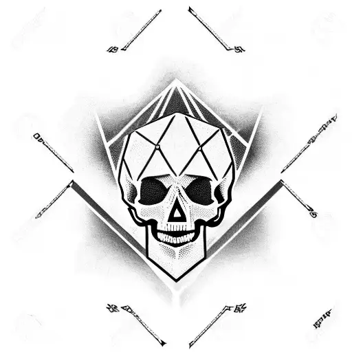 Skull With Triangles