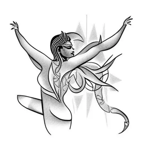 A Colorful Tattoo Of A Dancer Interpreting The Love For The Salsa Music