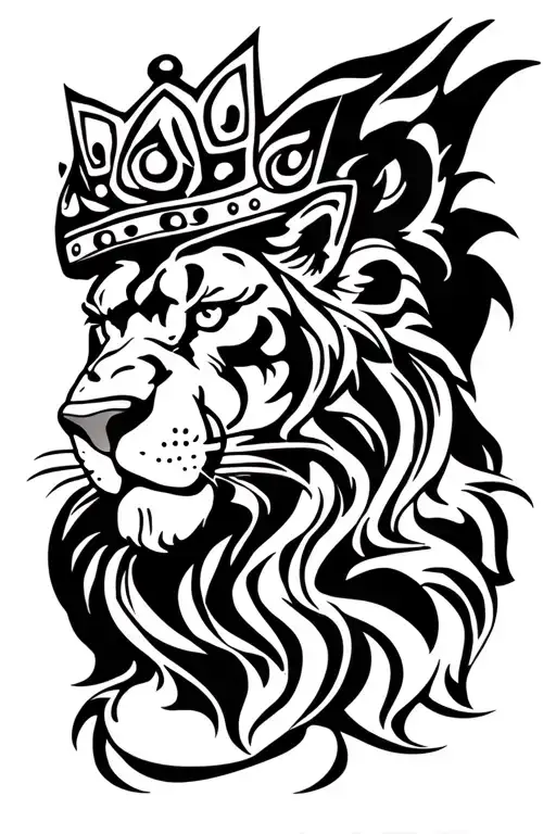 Lion Wearing A Crown