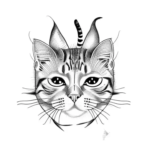 Cat Playing With Butterfly And Dragonfly