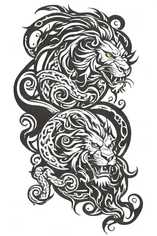 Ying Yang Fire Lion