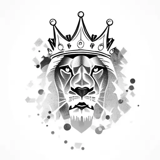 Roaring Lion With Crown