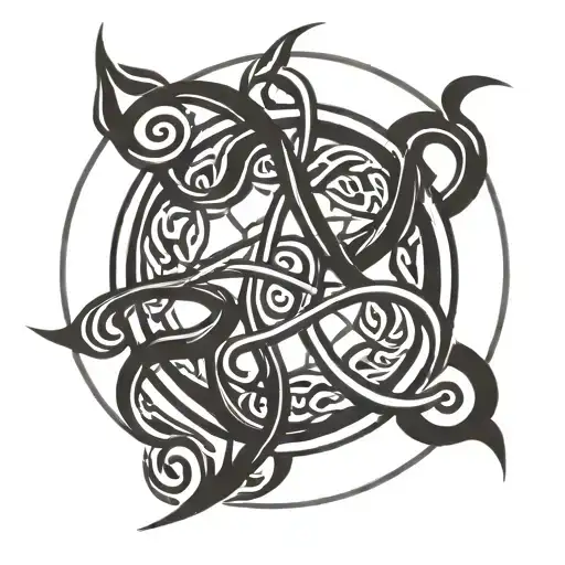 Yggdrasil Knot Rune Circle Made